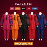 Embroidery 2PC Suit | Summer Pure Linen Shirt Trouser | Stylish & Comfortable β PKR 2500