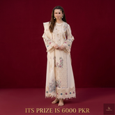 Qalamkar Luxury Lawn Chikankari Collection – Heavy Embroidered 3PC Suit Rs.6000