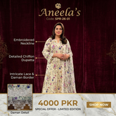 Aneelaβs SPR-26-01 Lawn & Chiffon Suit β Embroidered 3PC Dress at Wholesale Price