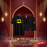 Batman Printed T-Shirt & Shorts Summer Set for Men
