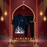 New Trendy Fire Printed Summer Tracksuit for Men & Boys