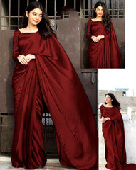 Elegant Silk Saree Set with Stitched Blouse & Petticoat – 7 Yards Luxury Saree