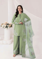 3 Piece Embroidered Suit – Raw Silk with Organza Dupatta | New Trending Colors