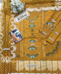 Chikankari Lawn Eid Jora – Unstitched 3PC Luxury Suit Rs.6000