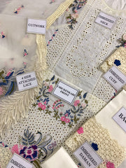 Qalamkar Luxury Lawn Chikankari Collection – Heavy Embroidered 3PC Suit Rs.6000
