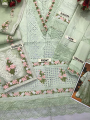 Cotton Lawn Collection – Chikankari Embroidered 3PC Suit Rs.6200