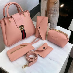 5 Pieces Handbag Set for Women – Premium Stylish Bag Combo (Tote, Sling, Wallet & Clutch) | SnappyWear Pakistan