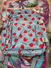 Kawaii Black Strawberry Backpack – Cute Stylish School & Travel Bag for Girls | 2800 PKR