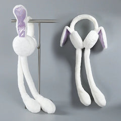 Cute Jumping Rabbit Earmuffs Hat – Plush Moving Ears Bunny Cap for Kids | Fun Winter Toy Hat