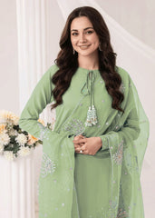 3 Piece Embroidered Suit – Raw Silk with Organza Dupatta | New Trending Colors