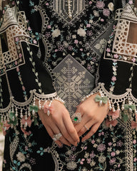 Bin Ilyas Lawn Collection Black Lover Suit – Heavy Embroidered 3PC Lawn Dress Rs.6500