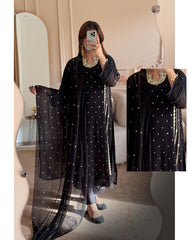 Luxury Embroidered Organza 3PC Suit with Dupatta & Trouser – Premium Women Dress Rs.3300