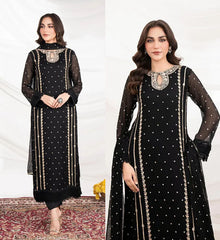 Luxury Embroidered Organza 3PC Suit with Dupatta & Trouser – Premium Women Dress Rs.3300