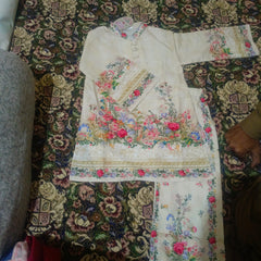 Floral Printed Girls Kurta Set – Soft & Breathable Kids Ethnic Wear