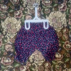 Baby Girl Floral Dress – Cute Navy Blue Cherry Print Frock (0–12 Months) | Soft Cotton Kids Dress Pakistan
