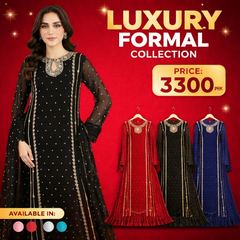 Luxury Embroidered Organza 3PC Suit with Dupatta & Trouser – Premium Women Dress Rs.3300