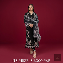 Qalamkar Lawn New Collection – Heavy Embroidered 3PC Designer Suit Rs.6000